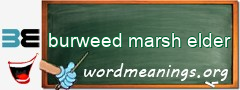 WordMeaning blackboard for burweed marsh elder
